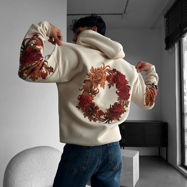 Oversized Chrysanthemum Hoodie