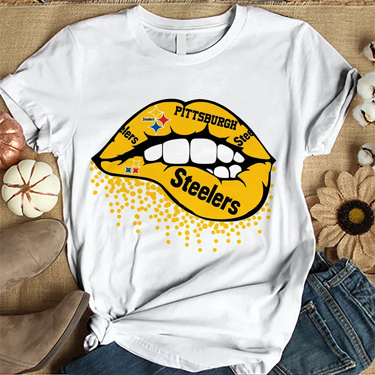 Pittsburgh Steelers Women's White Relaxed T-Shirt