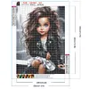Sweet Cool Girl-Full Round Diamond Painting 30*40CM