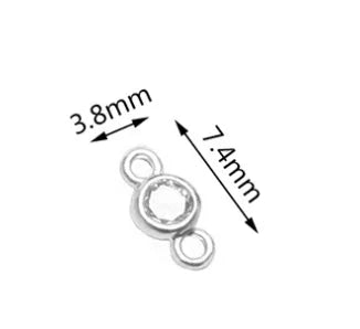 1 Piece 5.6*3.8mm 7.4*3.8mm 925 Sterling Silver Zircon Geometric Pendant