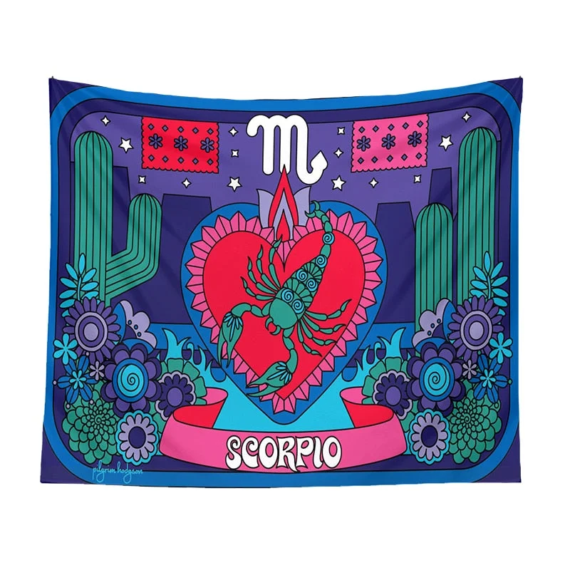 Tarot Astrology Tapestry Wall Hanging Constellation Hippie Decor Trippy Divination Beach Mat Sun Moon Wall Decor Boho INS Print