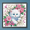 Diamond Painting-DIY Crystal Rhinestone Kitten Through