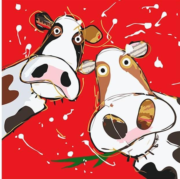 

Two Red Cows – Paint By Numbers - 40*50CM, 501 Original