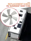 2Pack 6 Inch White Replacement Vent Fan Blades for Bathroom Roof Vent Range Hood