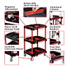 HX HONGXIANG Auto Detailing Tool Cart-Car Detailing Organizer for Garage DIY Home Studio Projects,Classify and Store Your Tools