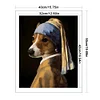The Girl With A Pearl Earring Dog-11CT Stamped Cross Stitch 40*50cm