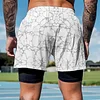 Men's Casual Fashion Street Style Printed Sports Double Layer Shorts by Inlyline
