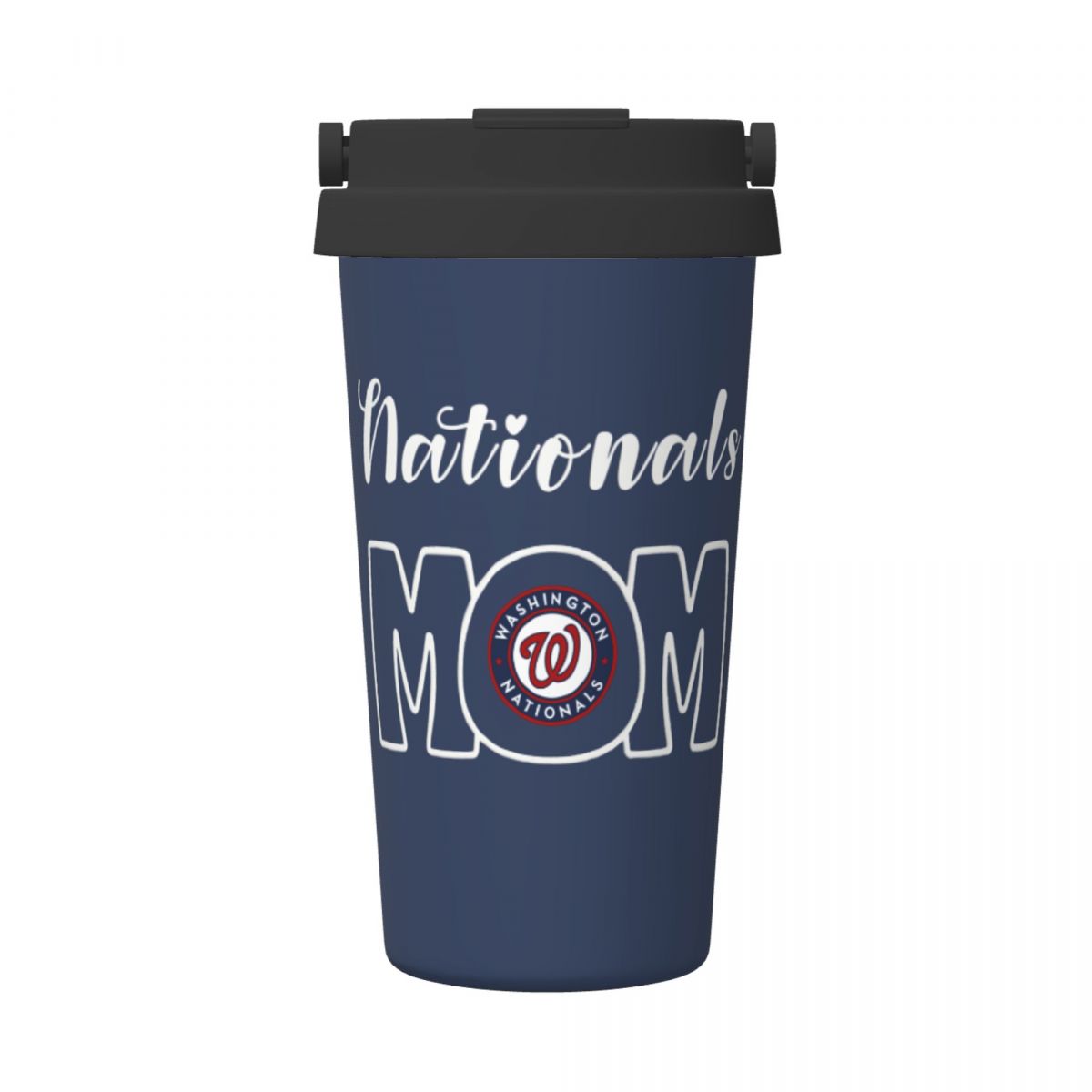 Washington Nationals Mom 16oz Vacuum Stainless Steel Tea Tumbler with Lid and Handle