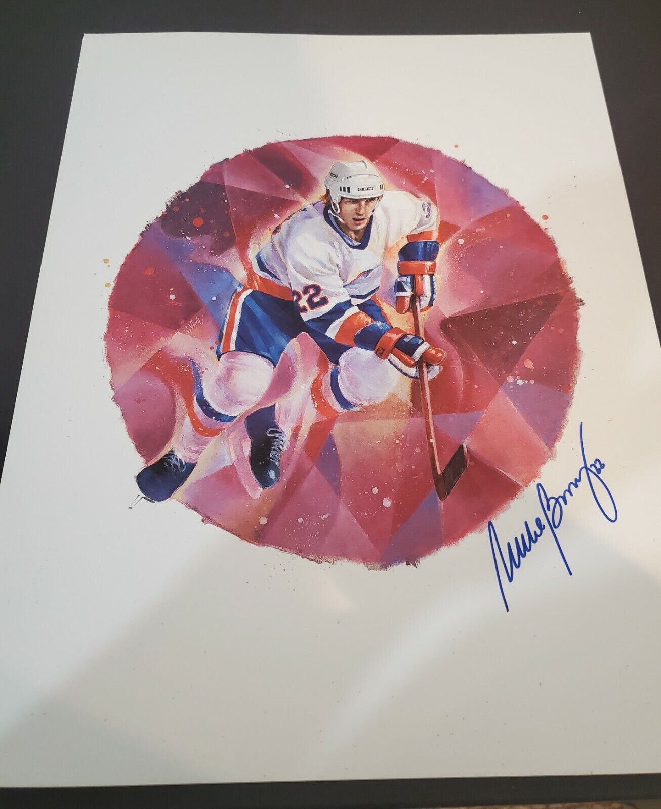 Signed 11x14 MIKE BOSSY New York Islanders Autographed Photo Poster painting w/ COA