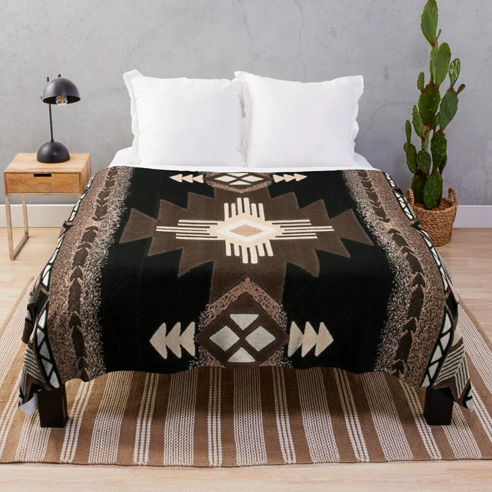 Athvotar of Original Throws Blanket 1890 Retro Blanket with Navajo Saddle, Soft Flannel Bed Blankets Warm Lightweight Fleece Blanket