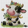 Cute Cow-14CT Stamped Cross Stitch 19*20cm/7.48*7.87in