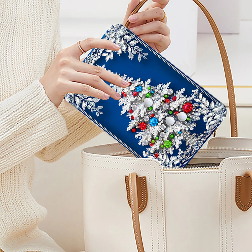 DIY Diamond Art Shiny Crystal Mirror Lightweight Standing Mirror(Christmas Tree)