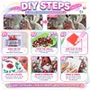 Sakura Garden Hanfu Lady Special Shaped DIY Partial Drill Diamond Painting Kit for Adults Beginners Home Decor Diamonds Paintings Gem Art 30x30cm