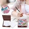 Wooden DIY Dragonfly Diamond Painting Kit Note Box with 160 Papers for Office
