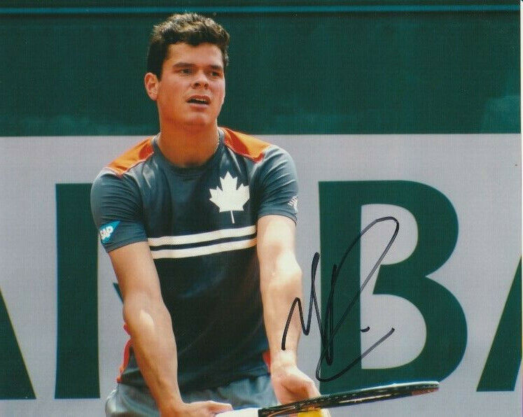 MILOS RAONIC SIGNED TENNIS CANADA 8x10 Photo Poster painting #1 ATP PROOF