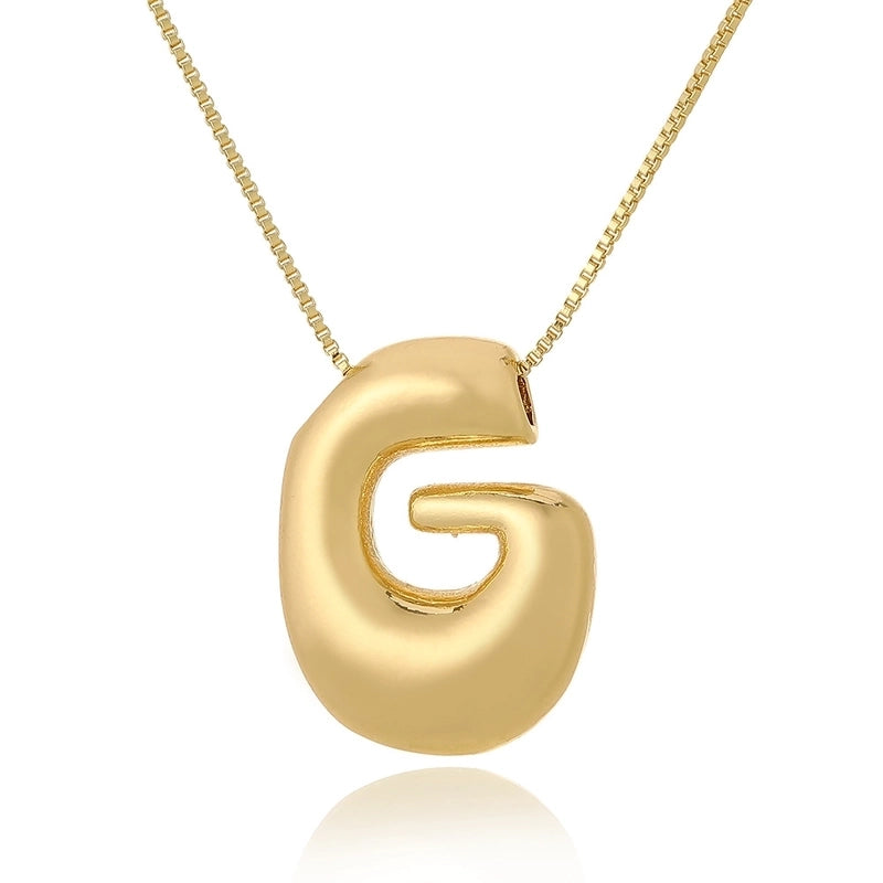 Copper Letter Pendant Necklace