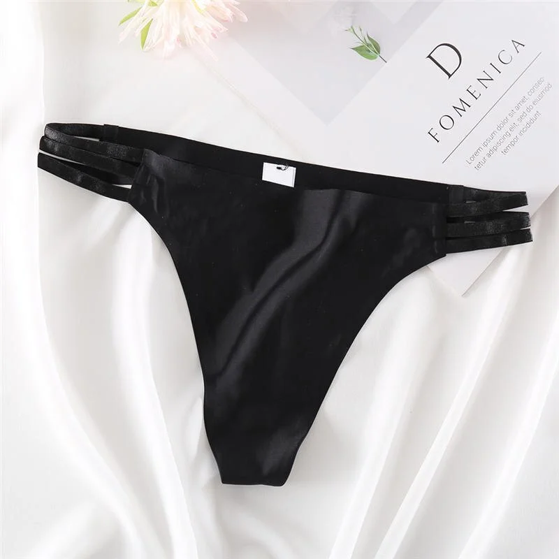 Sexy Women Thongs Underwear Panties G-String for Female Underpants Solid Color Lingerie Seamless Panties Ultra-thin Pantys M-XL