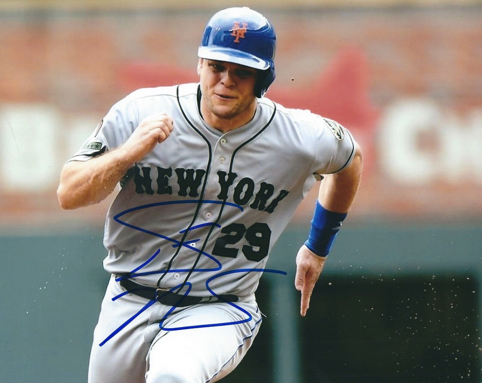 Signed 8x10 DEVIN MESORACO New York Mets Autographed Photo Poster painting - COA