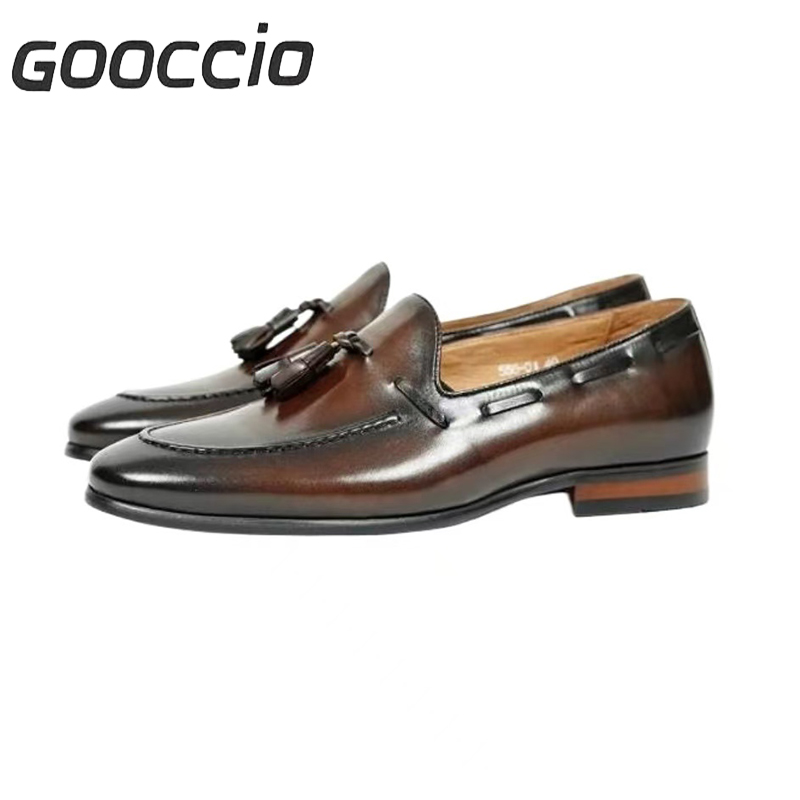 CW183 Cowhide Loafer Shoes For Men GOOCCIO  