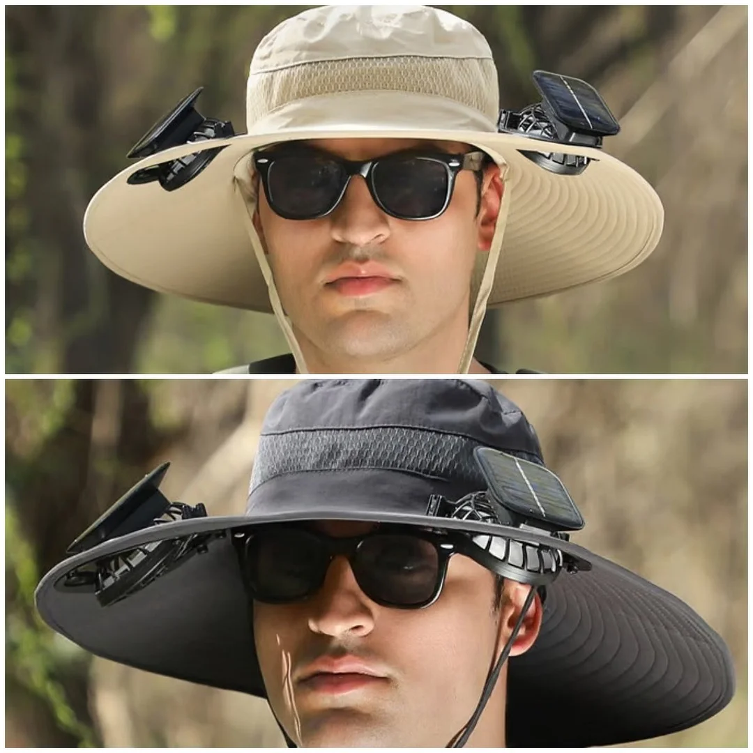 🏆 50K+ SOLD! &ndash; Almost Gone-⚡2025 New Ultralight Solar Fan Sun Hat &ndash; Lighter Than a Baseball!⚾