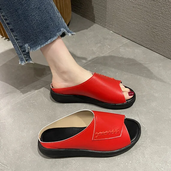 2023 WOMEN’S NEW THICK-BOTTOMED FISH MOUTH SLIPPERS
