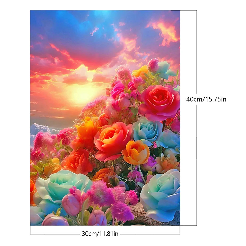 DIY Paint By Number 30*40cm - Sea Of Flowers