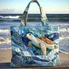 Coastal Trekker Quilted Tote  Bag🔥All items are shipped in a default size of 15x14 inches.