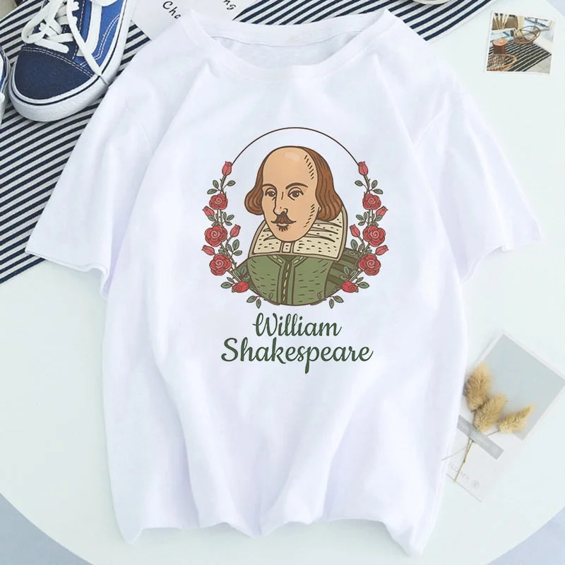 New Harajuku Gothic Female Shakespeare Tshirt Women Summer Fun Letter Print Casual T-shirts Fashion Short-sleeved Tops & Tees