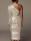 Sequined One-Shoulder Mini Dress