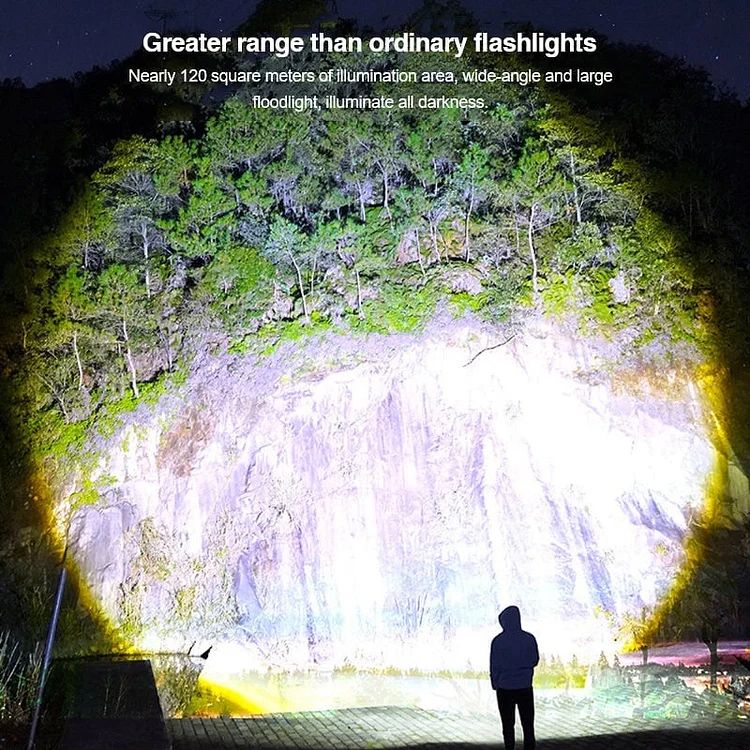 🔥最后一天促销 - 49% 折扣🔥LED 可充电战术激光手电筒 80000 高流明 - 买 2 件享 10% 折扣并免费送货