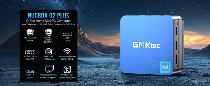 ⭕️ GMKtec NucBox G2 Plus N150 12GB 512GB Intel Twin Lake N150 Mini PC--NucBox G2 Plus