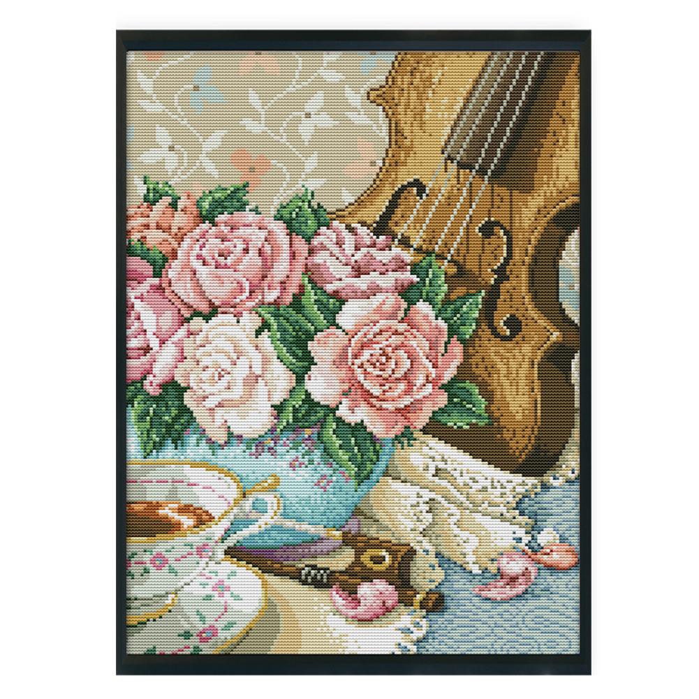 

violin - 14CT Stamped Cross Stitch - 34*45cm, 501 Original