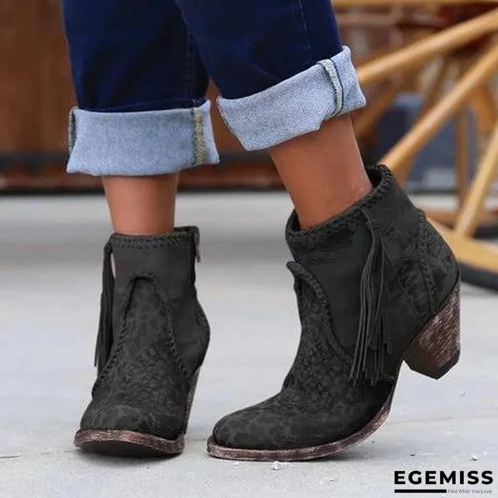 Comfy Vintage Slip-on Booties Shoes | EGEMISS