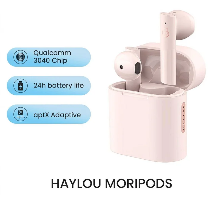 HAYLOU MoriPods TWS Earphones QCC 3040 Bluetooth5.2 Earbuds aptX Adaptive/AAC/SBC 24H Battery Life Low Latency Wireless Headphone