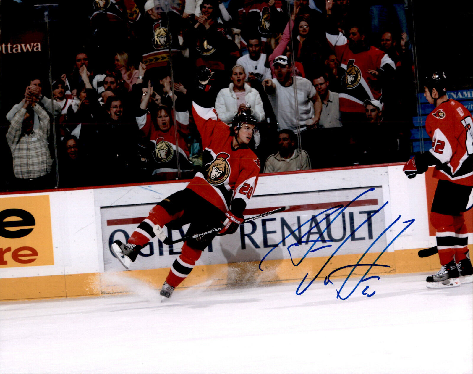 Antoine Vermette SIGNED 8x10 Photo Poster painting OTTAWA SENATORS