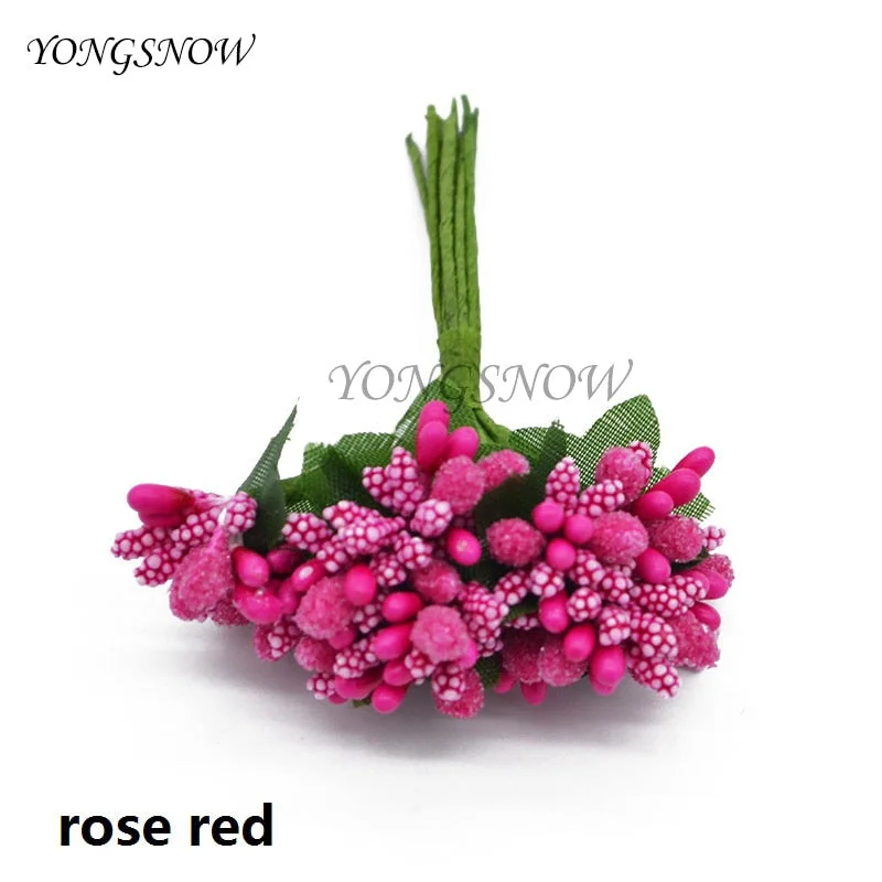 24pcs/lot Mulberry Stamen Artificial Flowers Stamen /DIY Pistils For Flowers Heads Wedding Party Scrapbooking Craft Decoration