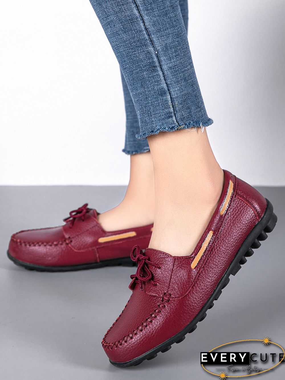 Retro Casual Simple Lace-up Flat Shoes