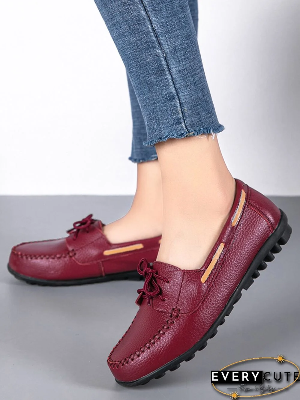 Retro Casual Simple Lace-up Flat Shoes