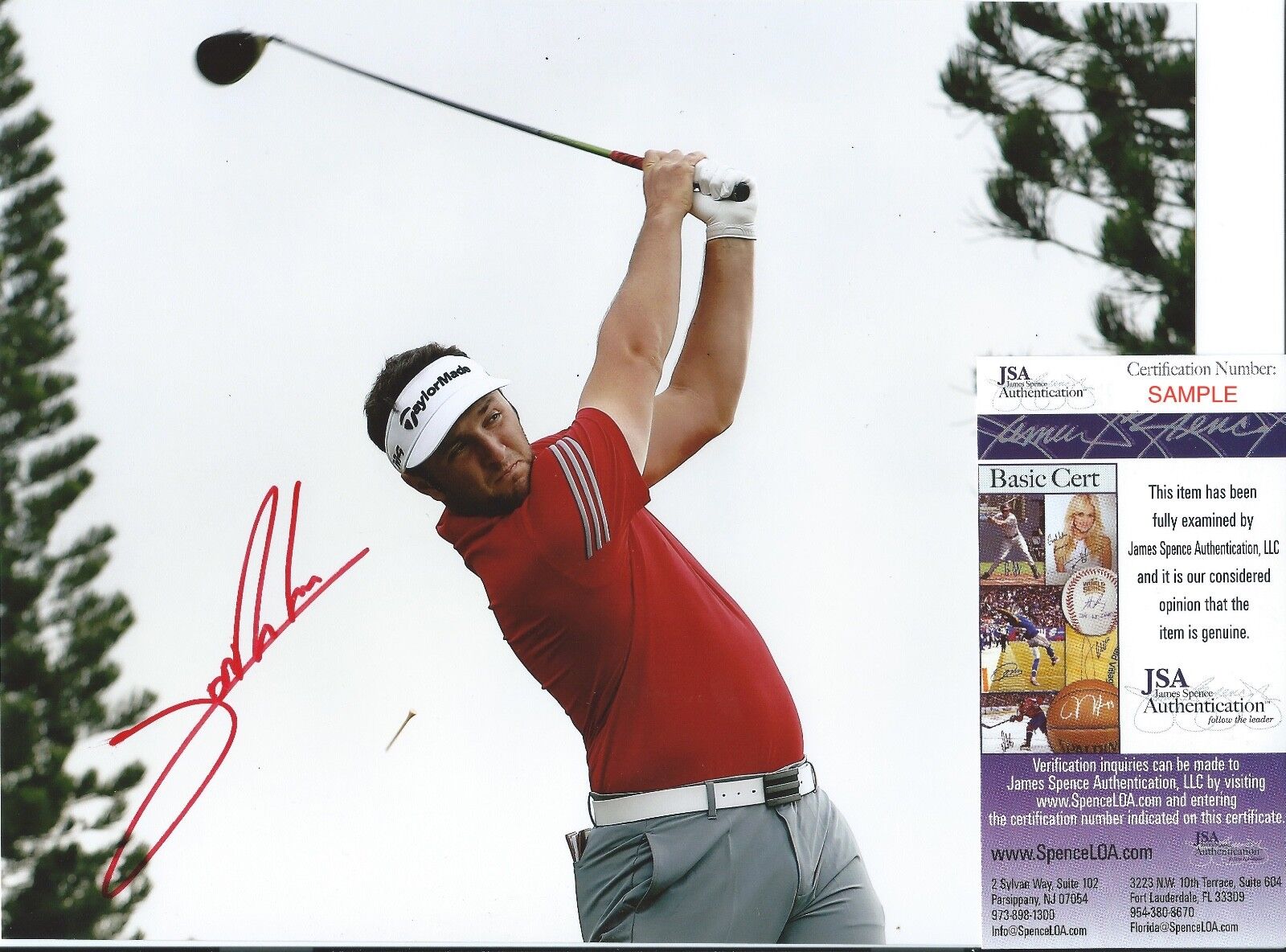 JON RAHM Signed Autographed 8x10 Photo Poster painting PGA Tour Golf Masters Open ASU JSA COA 6