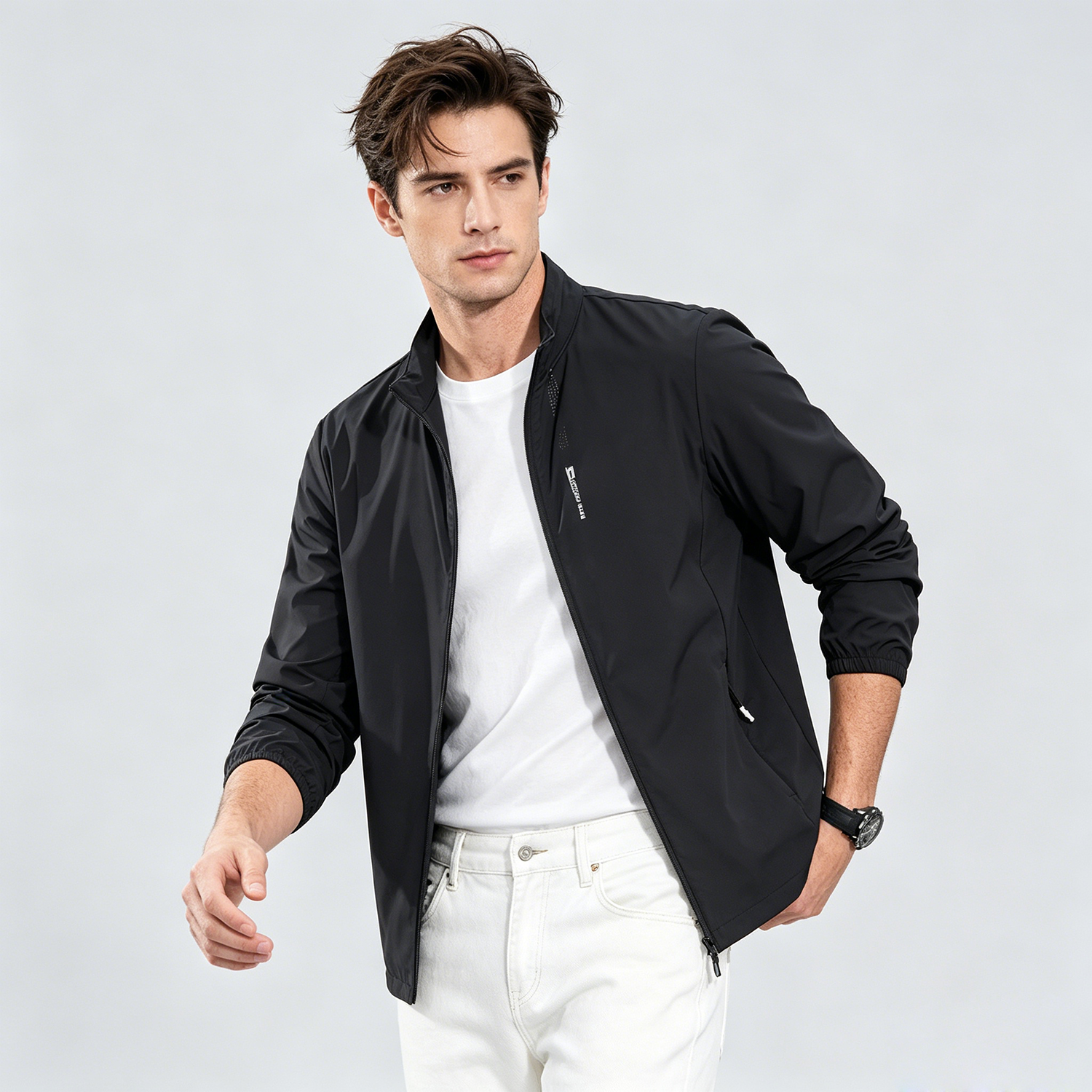 Men's Silk Jacket Lightweight Breathable Sun Shade REAL SILK LIFE