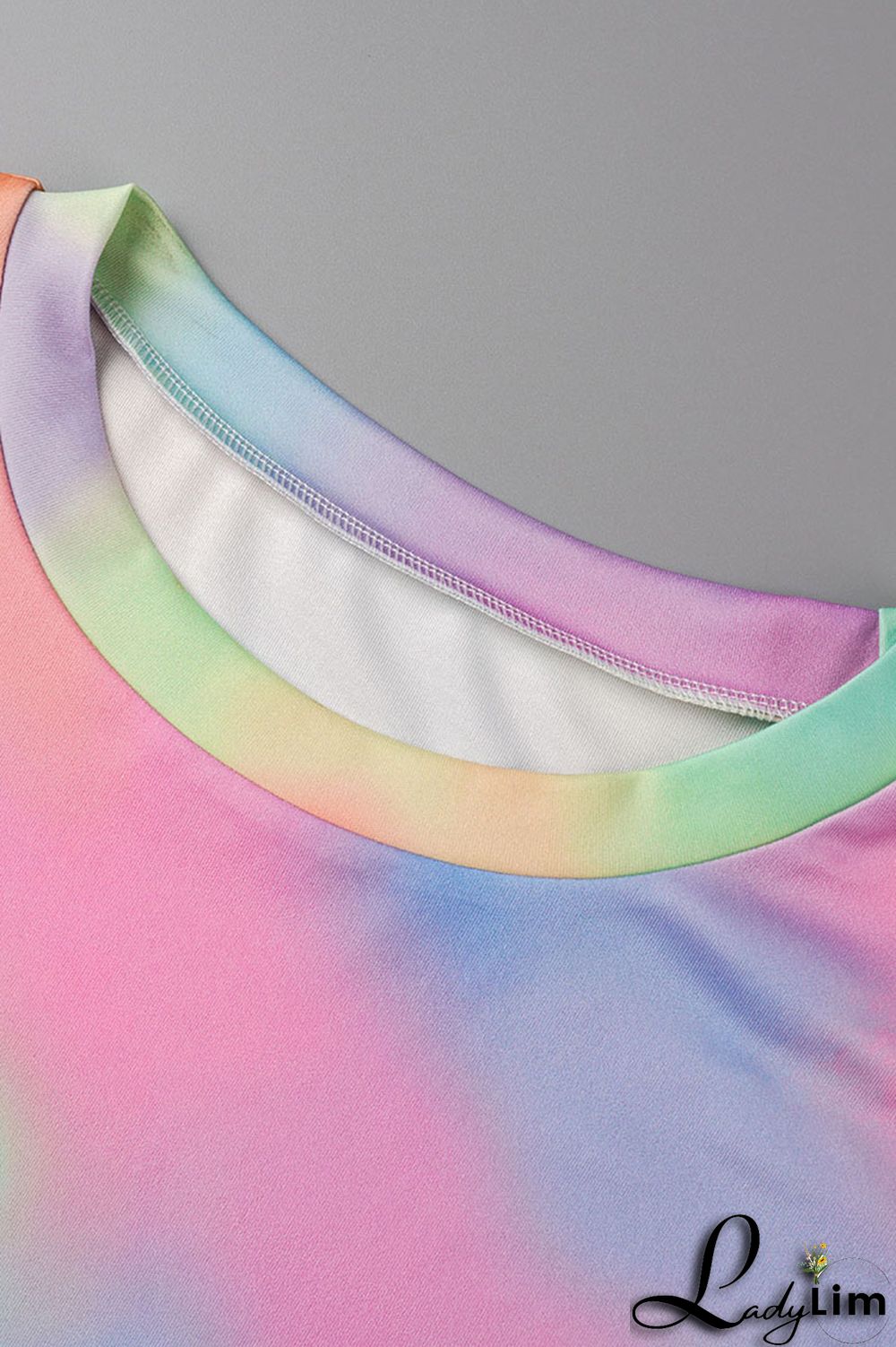 Light Blue Casual Print Patchwork O Neck Short Sleeve Two Pieces