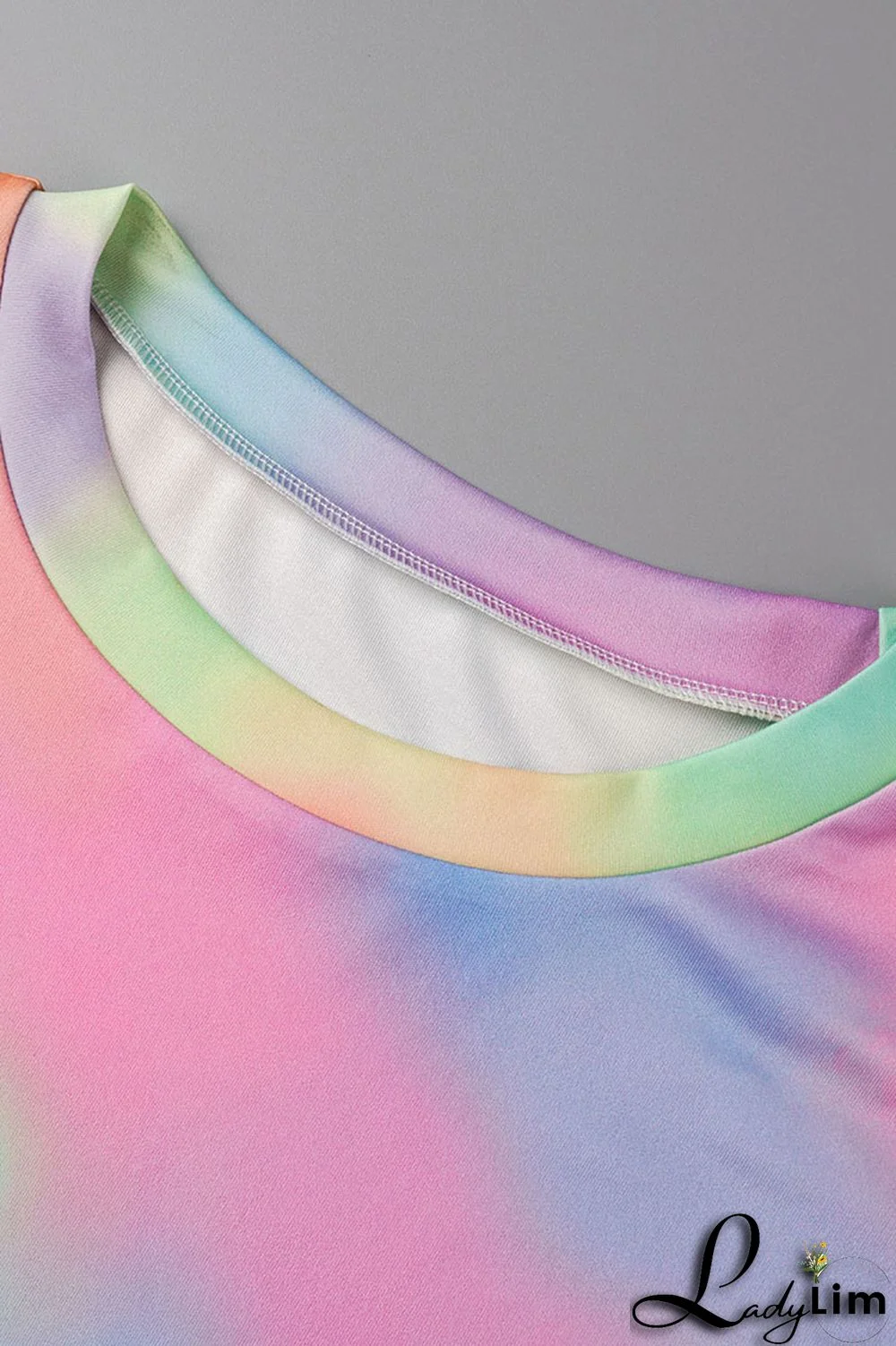 Light Blue Casual Print Patchwork O Neck Short Sleeve Two Pieces