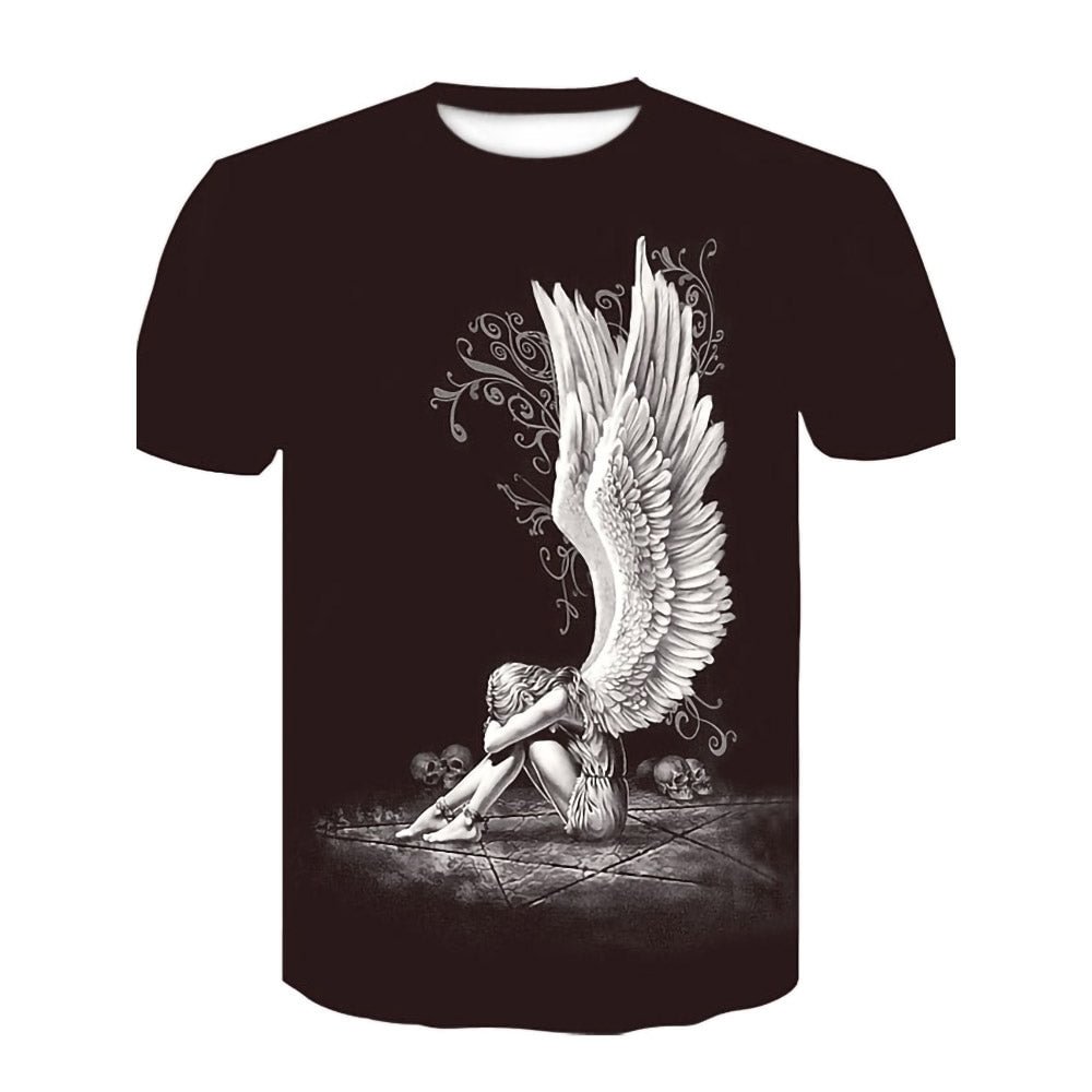 3D Graphic Short Sleeve Shirts Skull