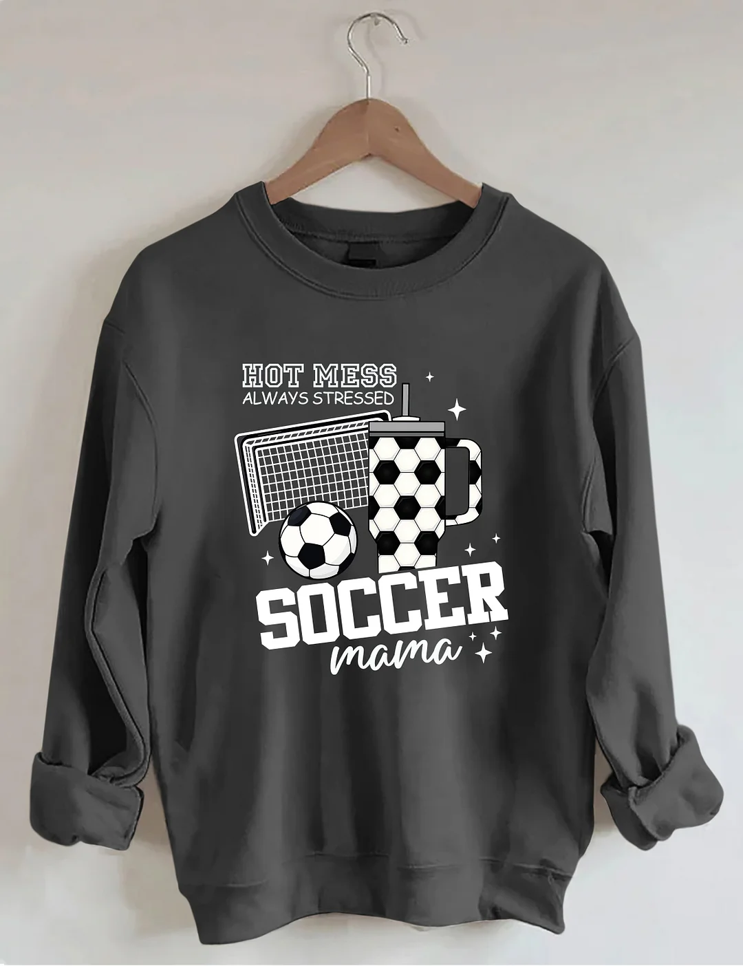 Hot Mess Soccer Mama Sweatshirt 