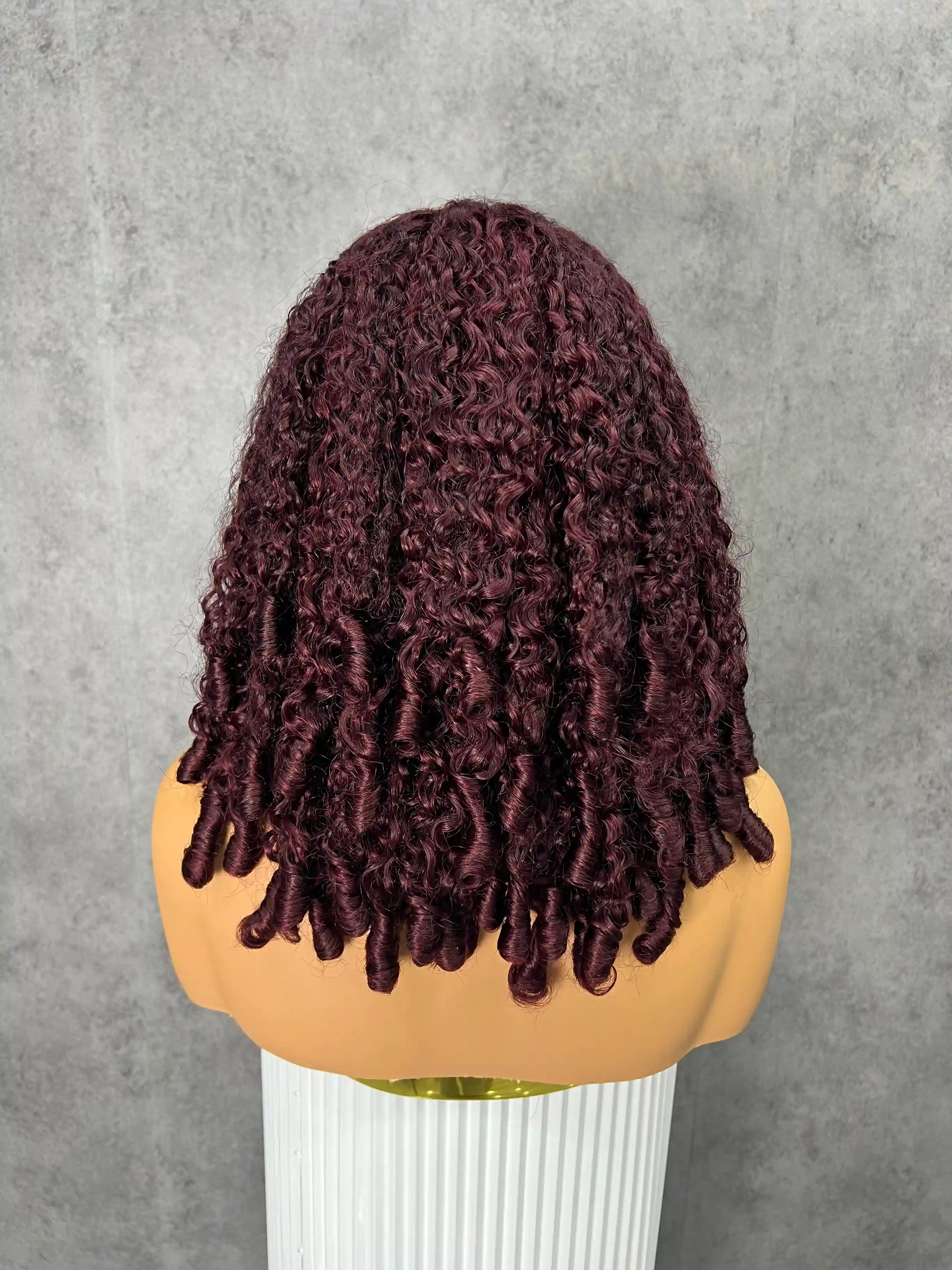 Burmese Pixie Curly SDD 99J Colorful Closure Lace Color Wig BoruiHair| 5x5 Closure & 13x4 Frontal| 100% Human Hair