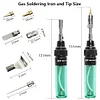 4 in 1 Portable Soldering Iron Kit,Cordless Refillable Gases Soldering Iron Pen Kit,Butane Welding Pen Burner Blow Torch,with Temperature Adjustment Function,Electronic Product Home DIY Repair Tool.