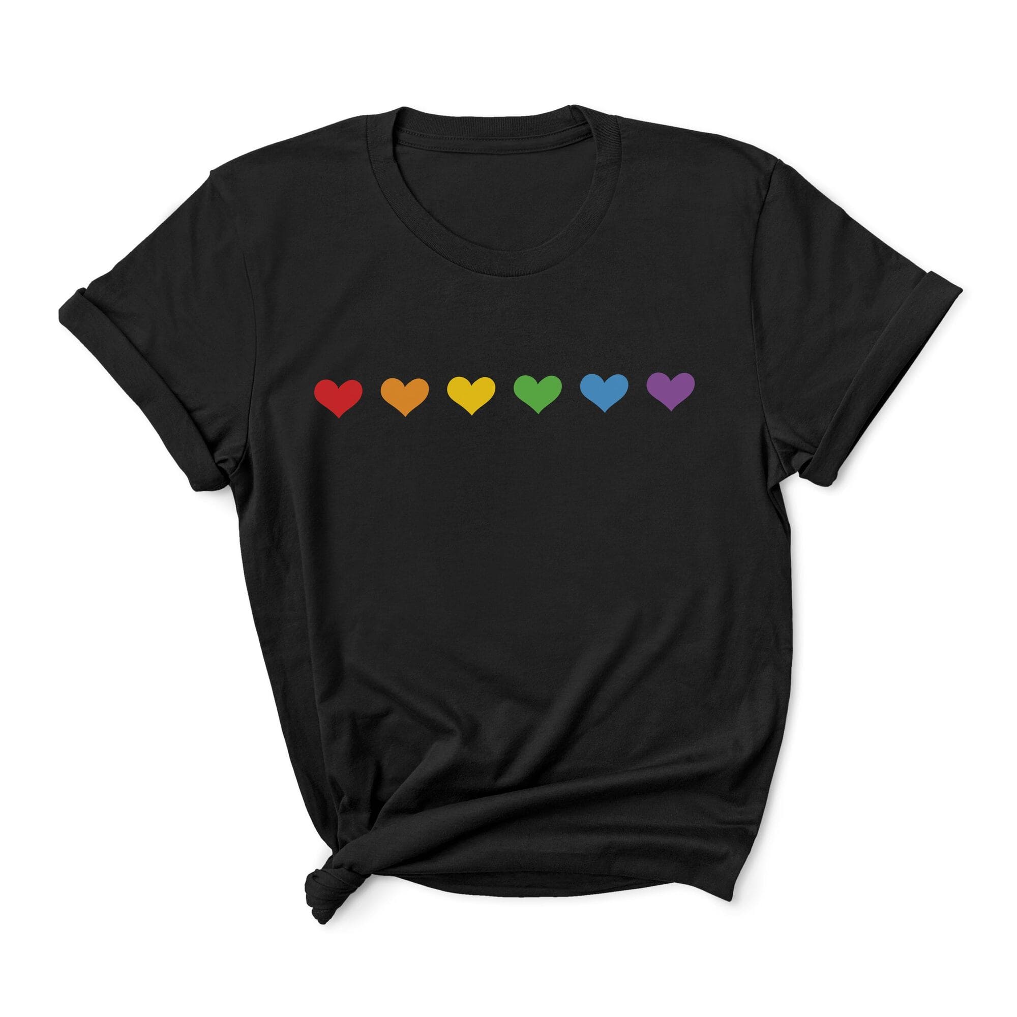 Rainbow hearts pride t-shirt