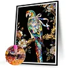 Papagei komplette DIY, 5D-Rundenbohrer, Diamantpunkte, Gem&auml;lde, Bildkunst, Bastelarbeiten f&uuml;r Erwachsene/Anf&auml;nger, Geschenkidee f&uuml;r die Wanddekoration