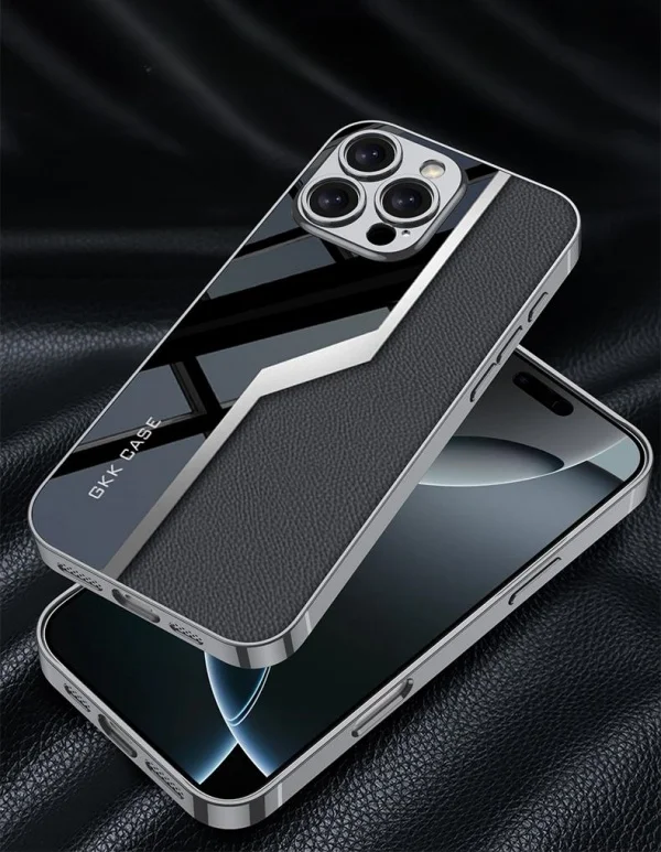 Electroplating Leather Apple Phone Case