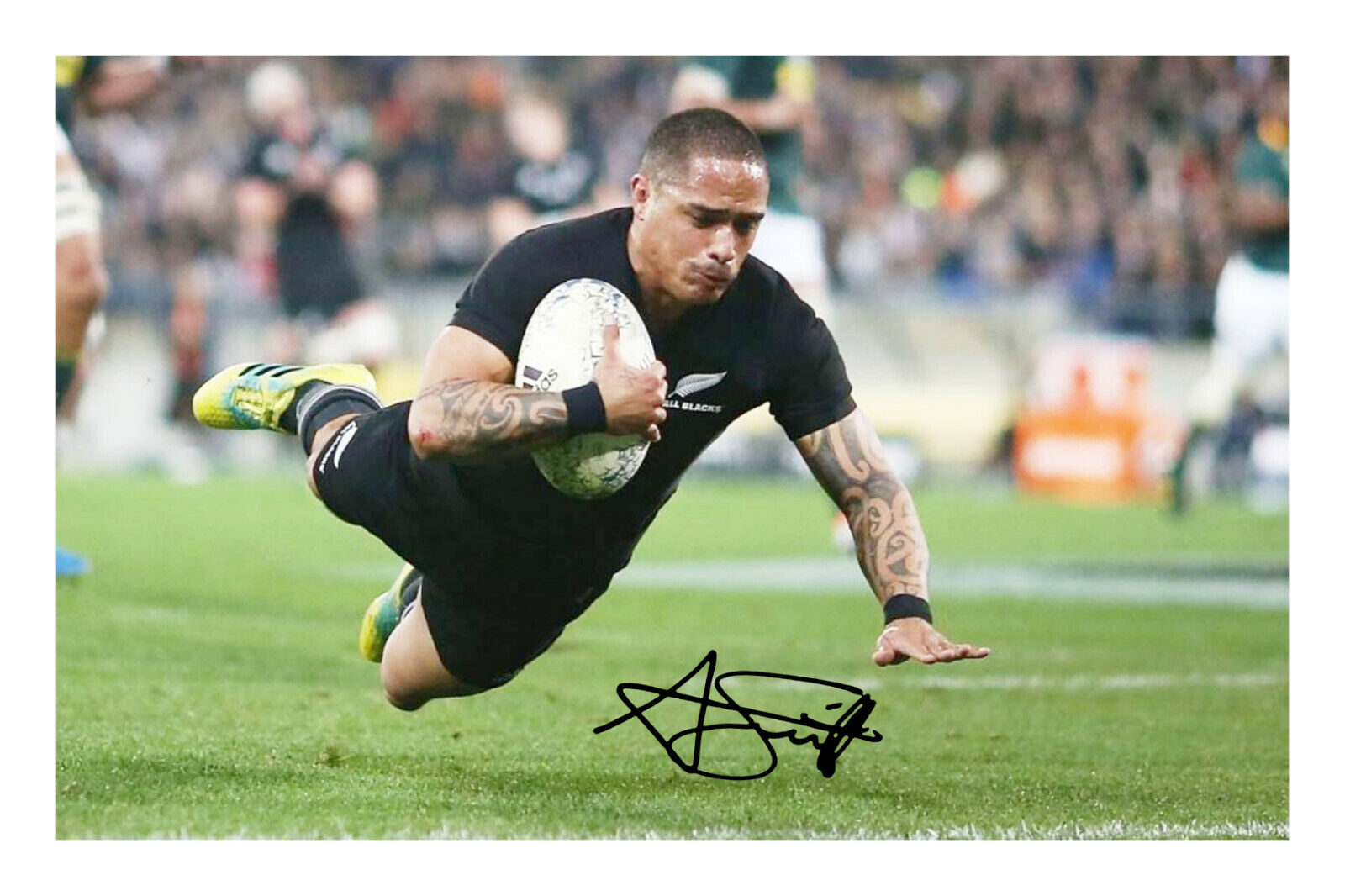 Aaron Smith Signed A4 Autograph Photo Poster painting Print All Blacks New Zealand Rugby